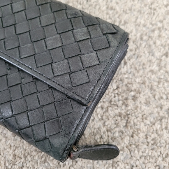 Bottega Veneta Intrecciato Weave Leather Continental Wallet Black - Picture 2 of 15